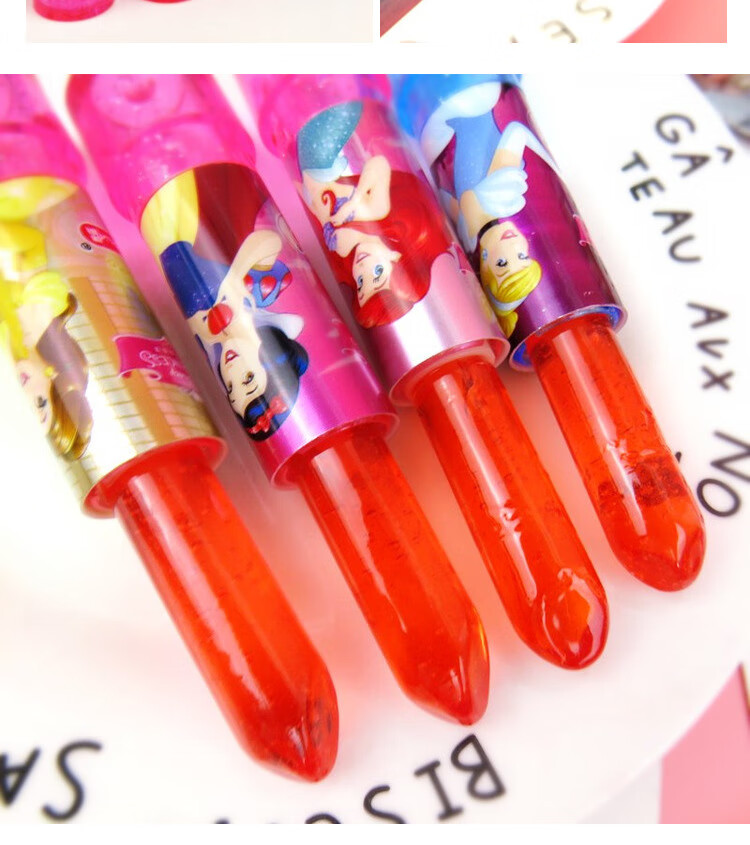 公主冰雪奇缘口红糖小孩唇膏糖糖果儿童水果味18支 迪士尼公主18支(整