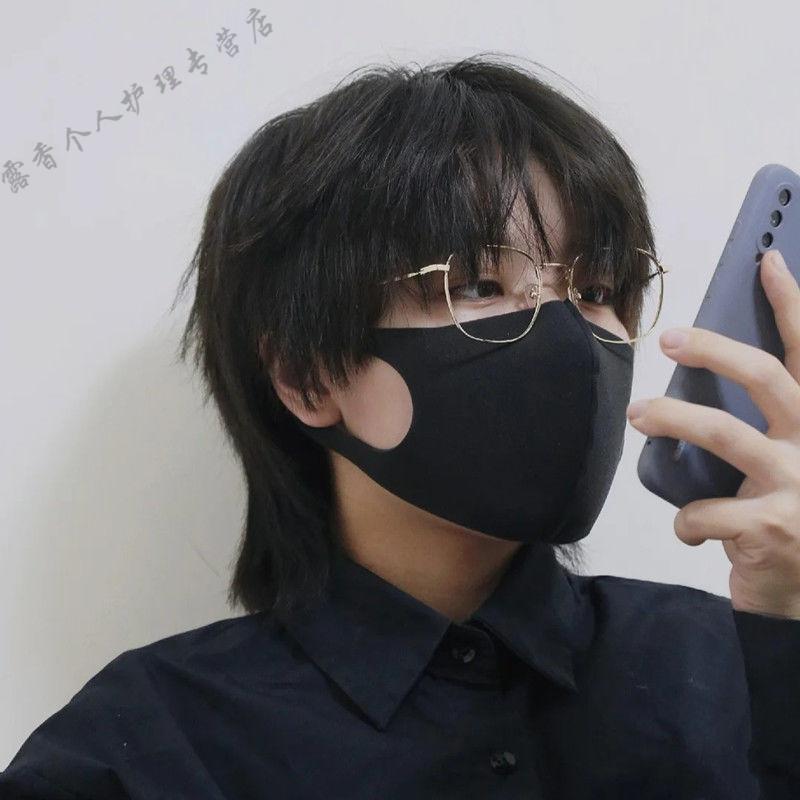 狼尾假发男生帅气蓬松男士假发套青年男鲻鱼头短发韩版