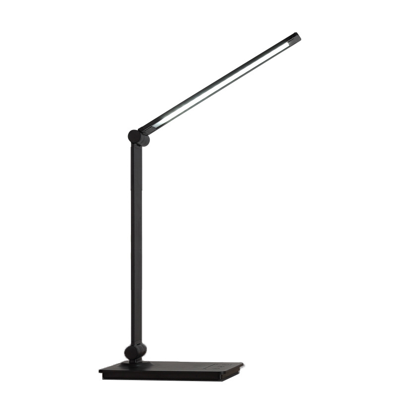 opudgled护眼手机无线充电台灯铝合金折叠触摸三色无极调光插电款五