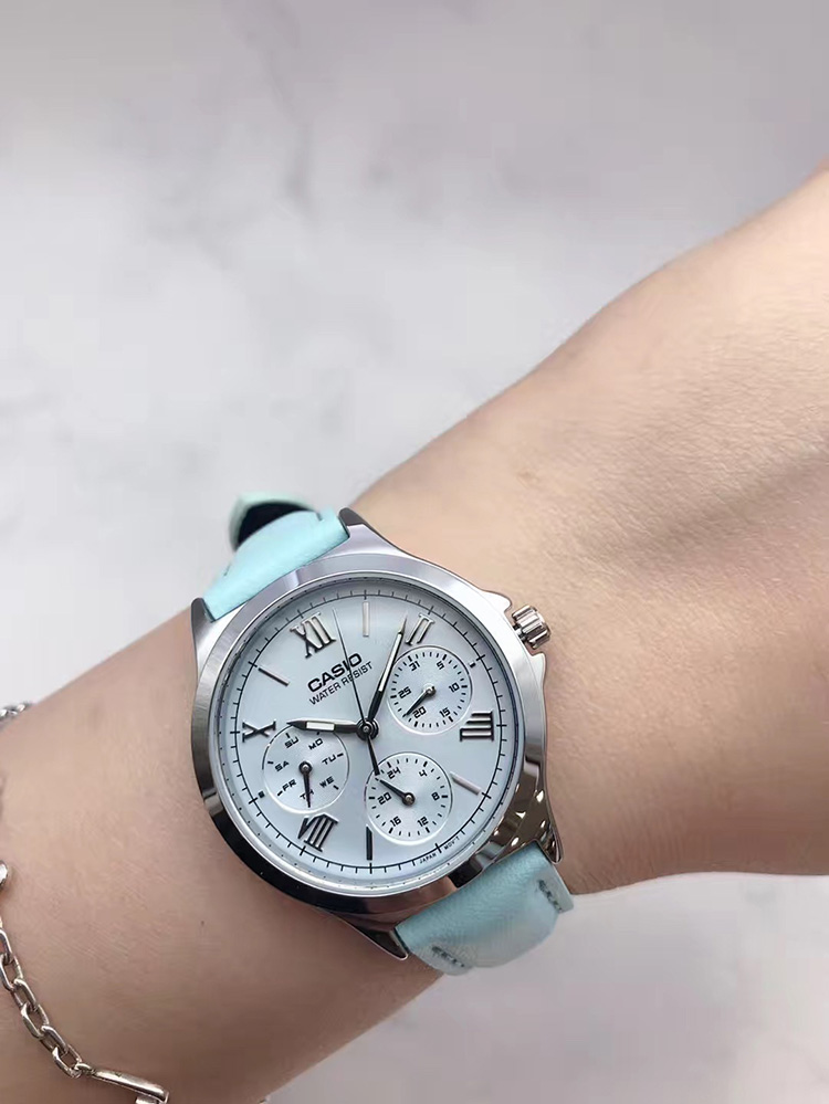 新款卡西欧手表女男情侣表一对钢铁海洋之心2021限量银面钢带女简约