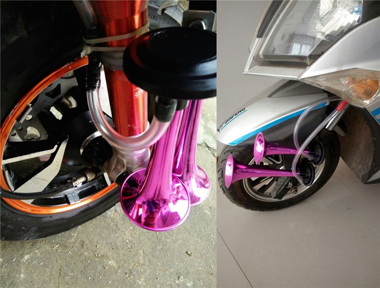 汽车 摩托车气喇叭12v一体电动气泵汽喇叭蜗牛超响高低双音鸣汽笛