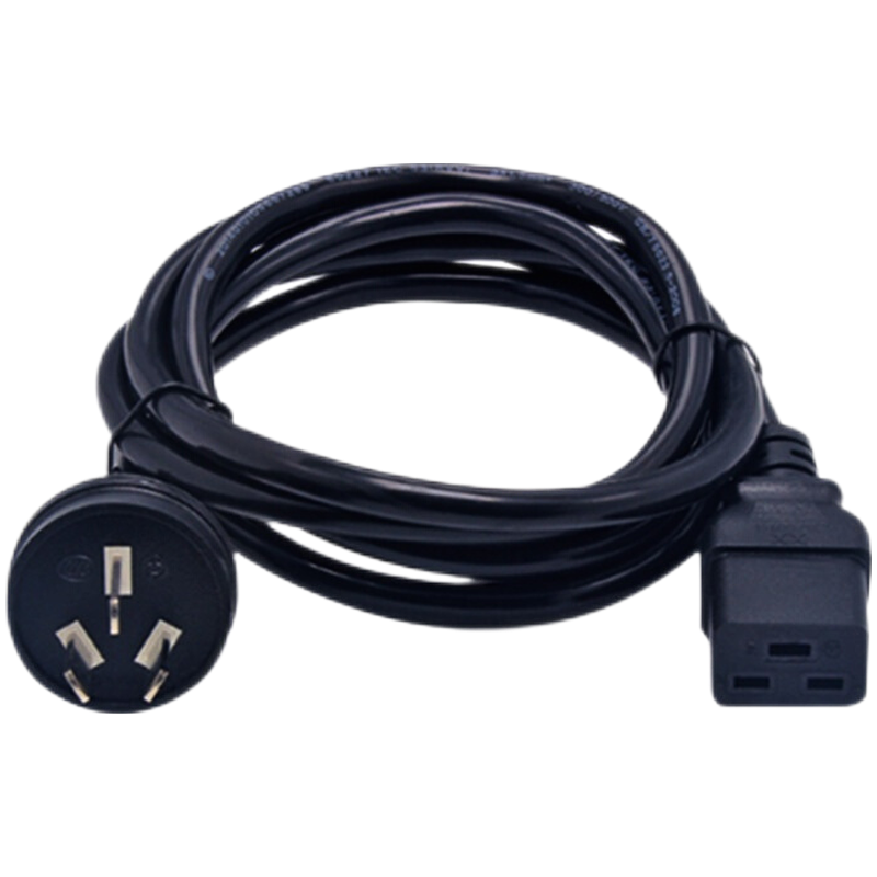 国标10a转16a插头ups三横插机房服务器电源线16a电源线3*1.