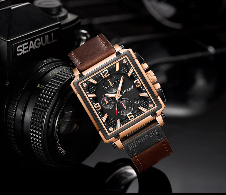 2022新款德国2022年新款十大品牌男士时尚自动机械方形盘手表男石英