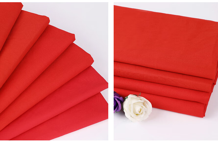 三尺三红布长红布三尺三佛布红色棉布布料酒结婚抓周开业秧歌面料大红