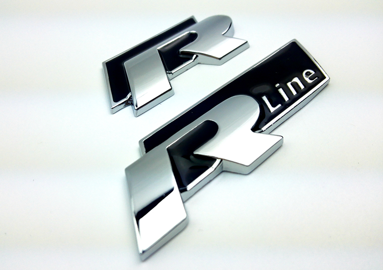 大众运动款r标 rline标适用于大众高尔夫6新迈腾cc 帕萨特3d贴标 r