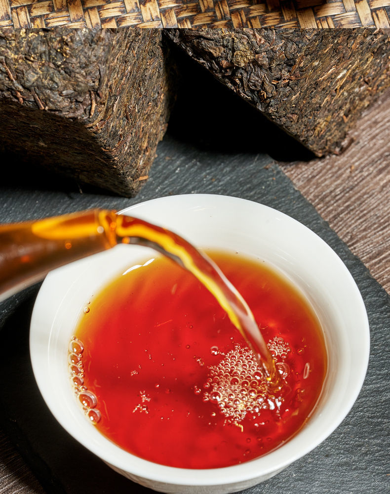 正宗湖南黑茶金花茯茶手筑砖茶2斤天茯益阳特产安华茶叶1000克