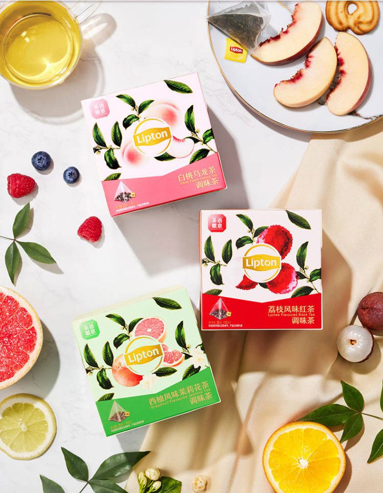 立顿lipton白桃乌龙袋泡茶水果茶冷泡茶礼闺蜜礼盒独立三角茶包30包