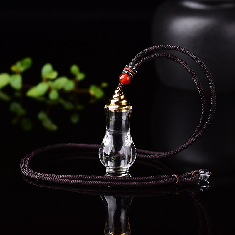 瓶空心项链宠物念纪保存瓶挂坠开光磨砂小玻璃瓶空心吊坠磨砂空心挂坠