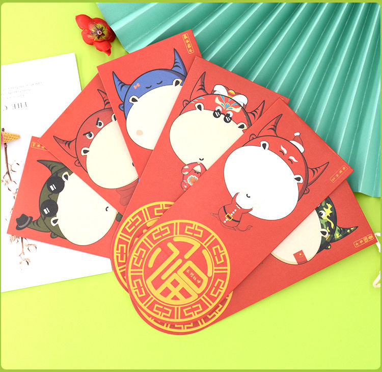 2021新款牛年红包可爱卡通创意个性利是封新年压岁包 转运福牛 加厚6
