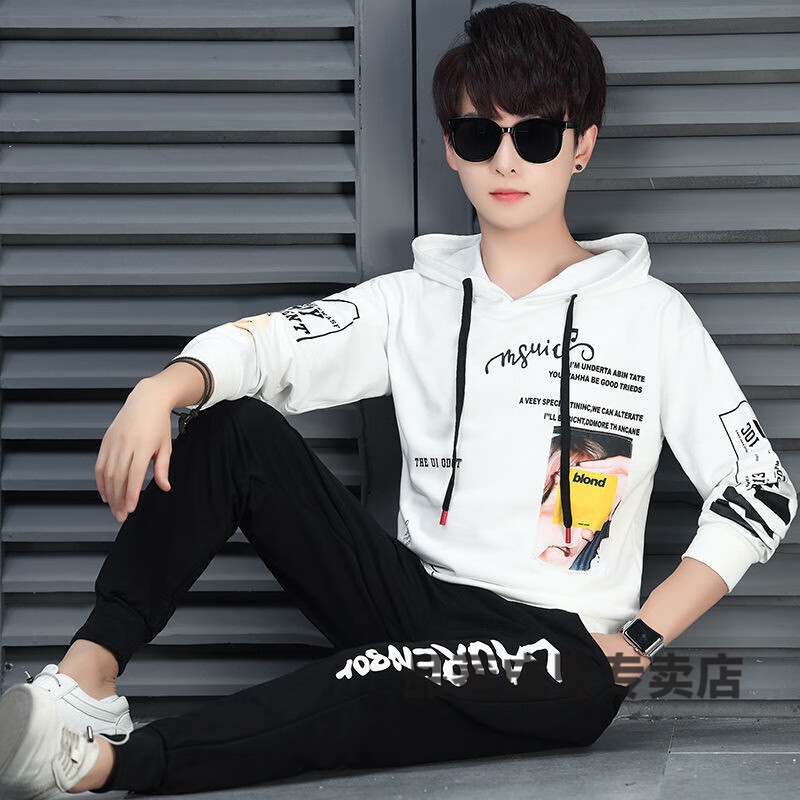 卫衣男夏季薄款春秋13潮牌外套14男生运动休闲套装15青少年初中学生16