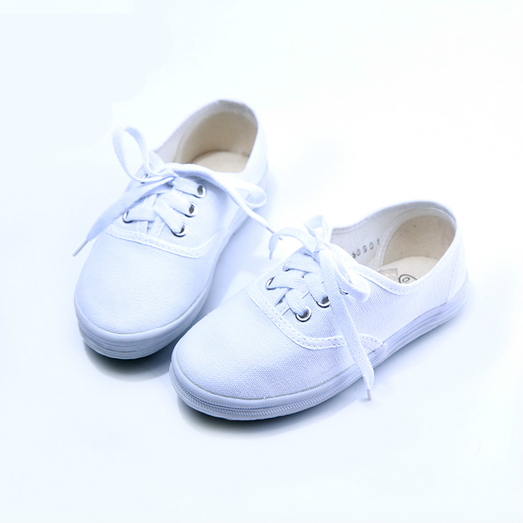 青岛环球儿童鞋儿童舞蹈鞋男女童小白鞋童鞋帆布鞋体操鞋白球鞋myfs粉