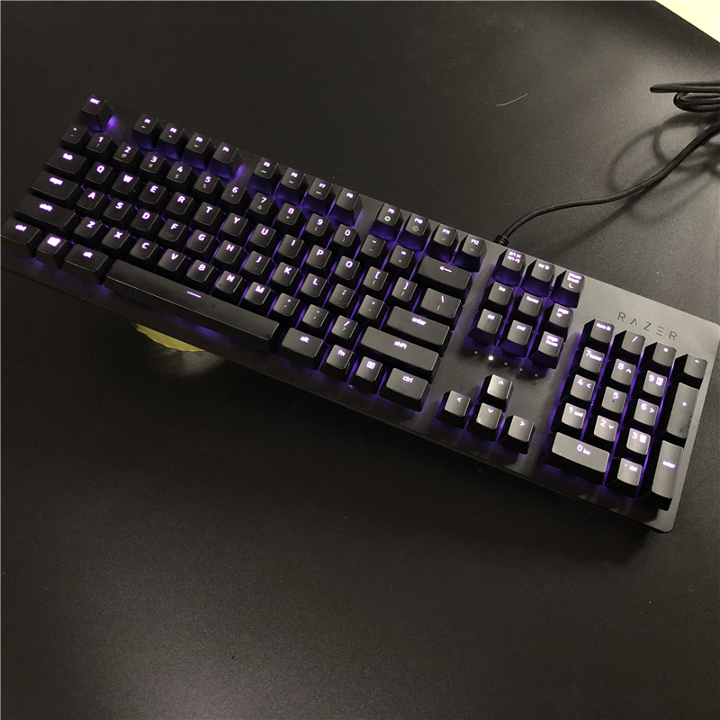 雷蛇黑寡妇蜘蛛v2幻彩猎魂光蛛精英版 电竞机械键盘 8新幻彩x版104键