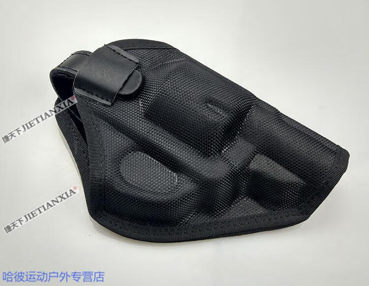 cs军迷配件通用左轮枪套zp5转轮皮套腰部牛皮套牛津布05式快拨枪套