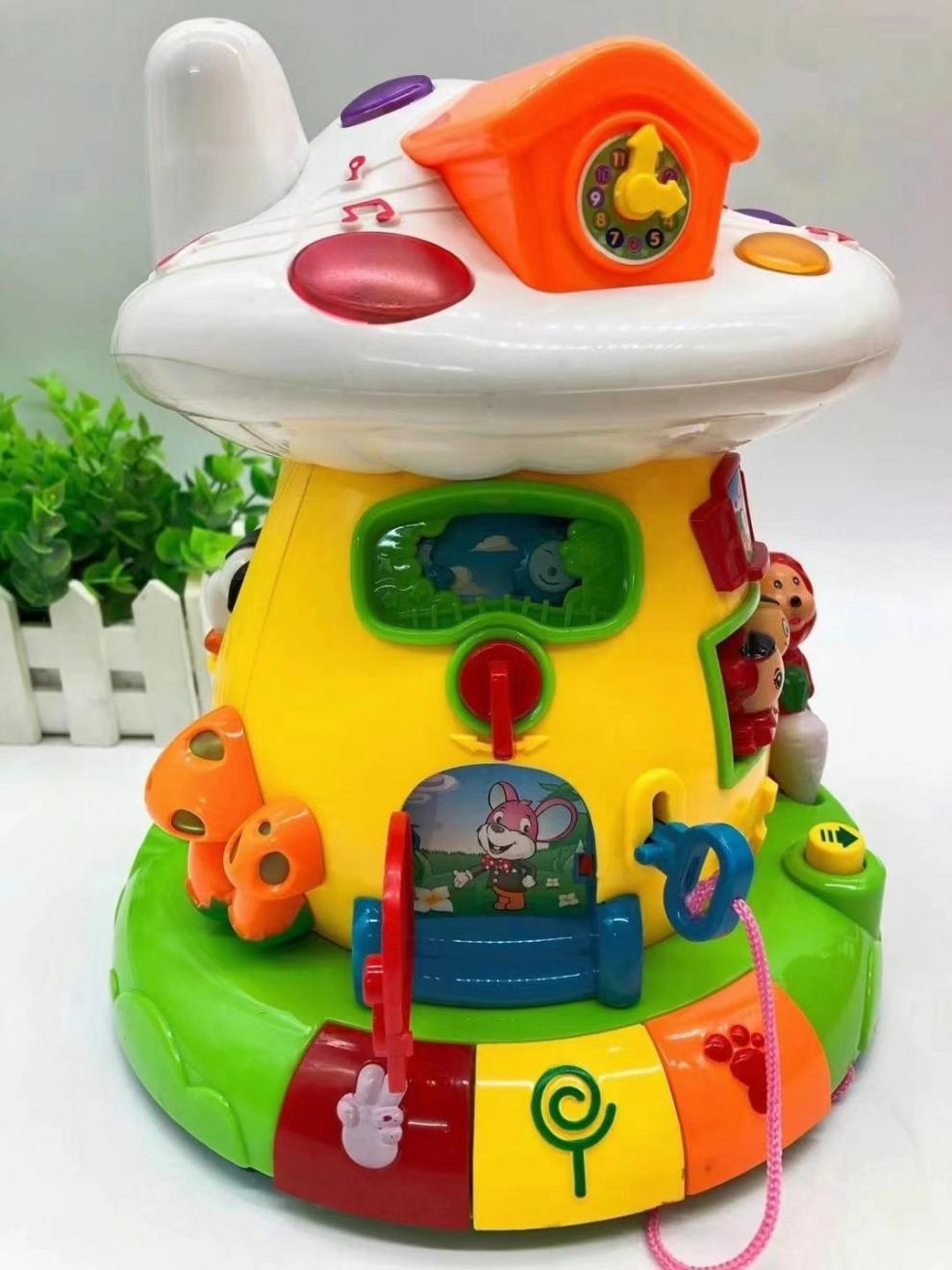 【新品优选】多功能早教玩具屋故事儿歌唐诗多面体开锁门铃时钟马叫声