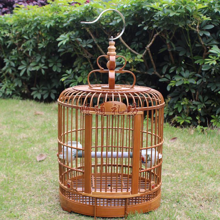 顺通礼坊礼品四川鸟笼画眉八哥老竹楠竹全套公分33寸33cm新四川笼空笼