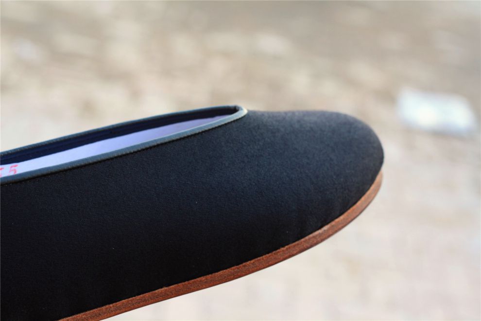 圆口布鞋老北京手工牛皮底父亲节圆口老头礼服呢春夏布鞋男传统中式