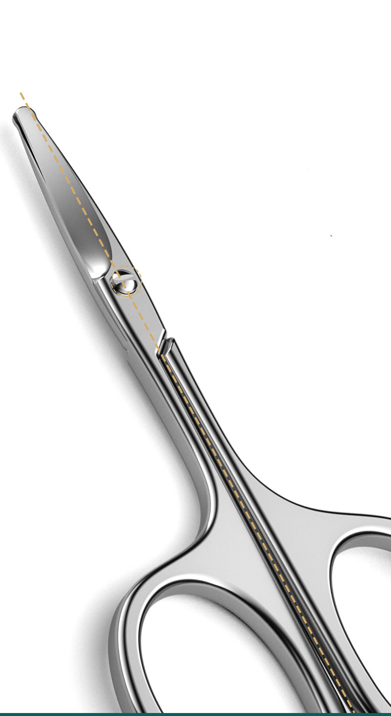 剪鼻毛剪刀修剪器男士小剪子圆头鼻孔不锈钢手动小剪刀 锋利圆头鼻毛