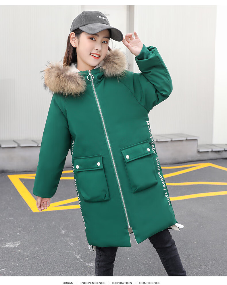 儿童棉服冬天小学生棉袄外套休闲女童棉服加厚冬装2022时尚韩版儿童