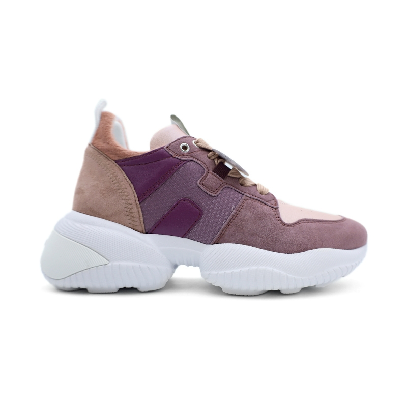 hogan霍根新款女鞋interaction运动鞋系带休闲鞋双岛鞋白色365