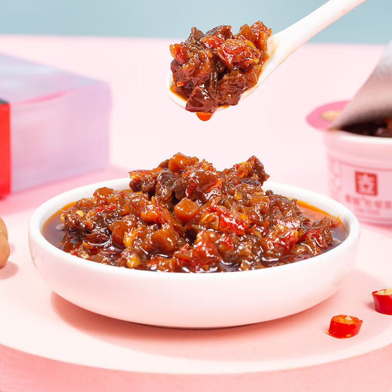 阿宽下饭酱下饭菜拌饭拌面酱香菇酱辣椒酱调料酱泡菜30g612杯绝代双椒