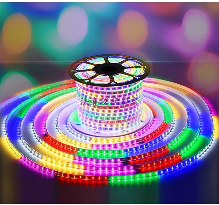 跑马灯带led室外七彩变色户外防水流水彩灯带闪光灯条彩灯灯带 四彩常