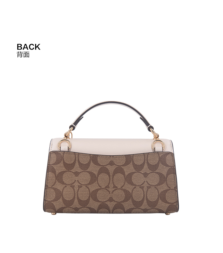 coach蔻驰女包tilly23号系列女士手提单肩斜挎包戴妃包c1439白拼棕