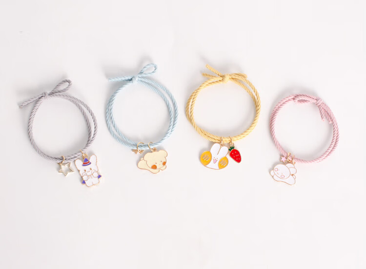 民铂扎头发小皮筋送给男朋友头绳女扎马尾发圈发绳手链两用森系可爱