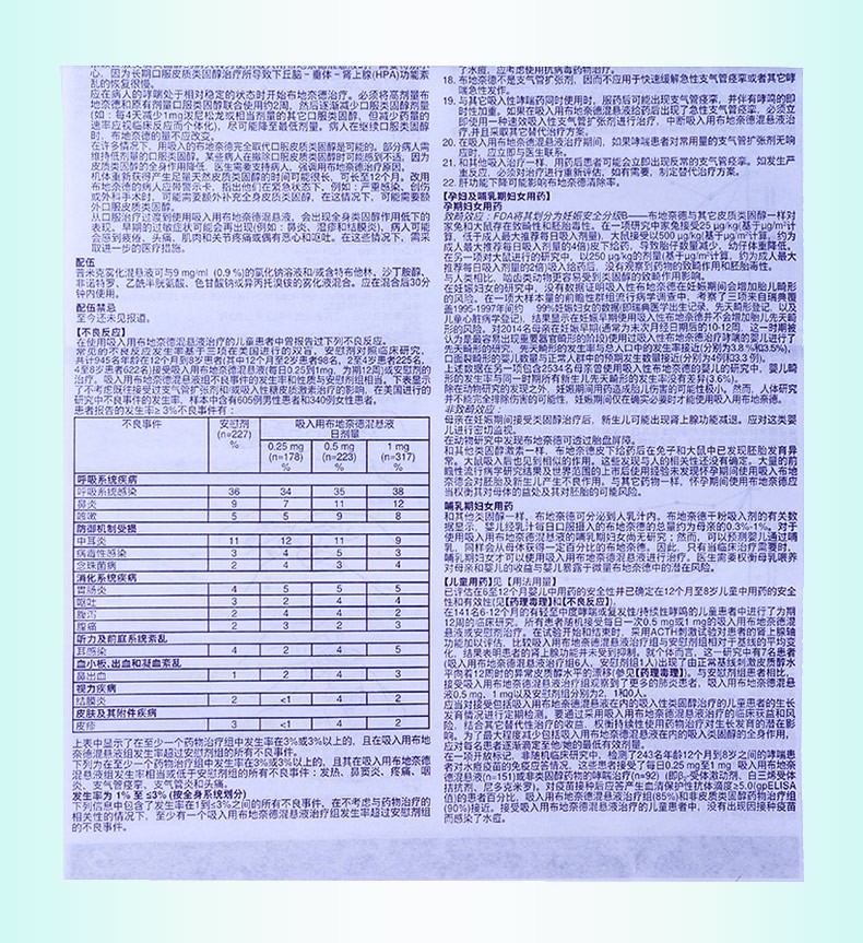 吸入用布地奈德混懸液 2ml:1mg*5支 阿斯利康令舒治療支氣管哮喘 霧化