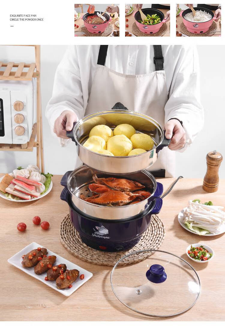 车载24v电炒锅车载锅能炒菜货车220v炒菜一体锅24v车用蒸煮炒多功能