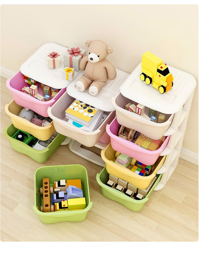 纳份爱玩具收纳柜客厅零食整理柜多功能衣物婴儿童储物柜五斗柜马卡龙