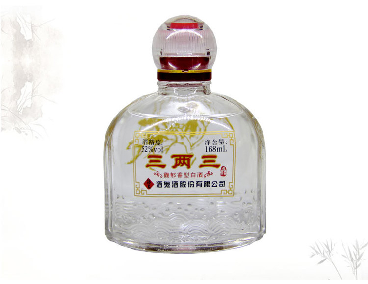 酒鬼(jiugui 酒鬼酒 馥郁香型 小瓶白酒 52度三两三168ml*24瓶装