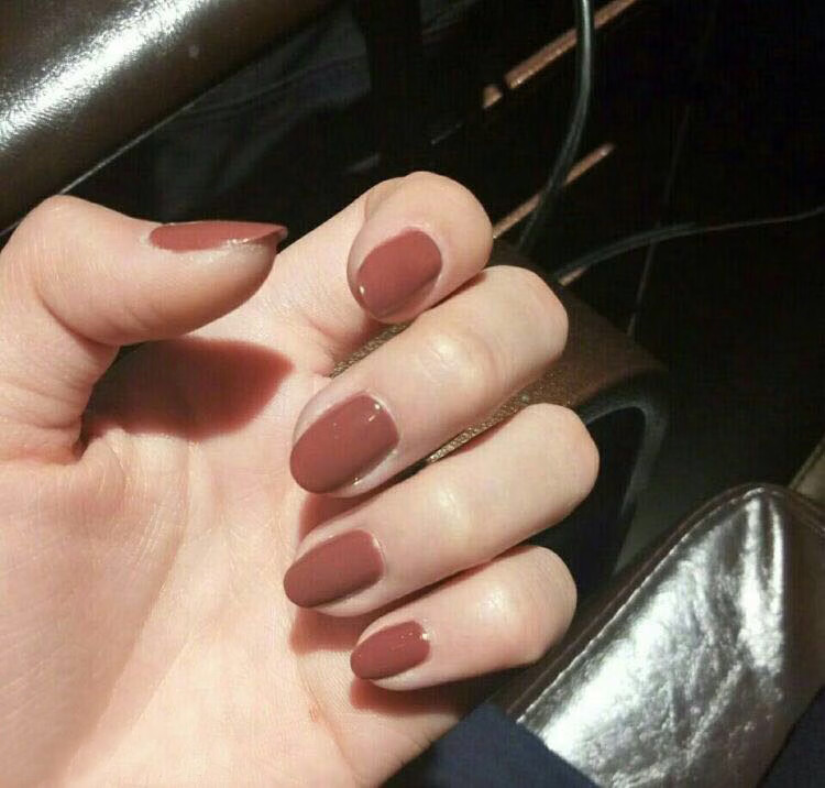 茹诗妮 假指甲自由可拆卸纯色穿戴式深色系列美甲成品假指甲网红同款