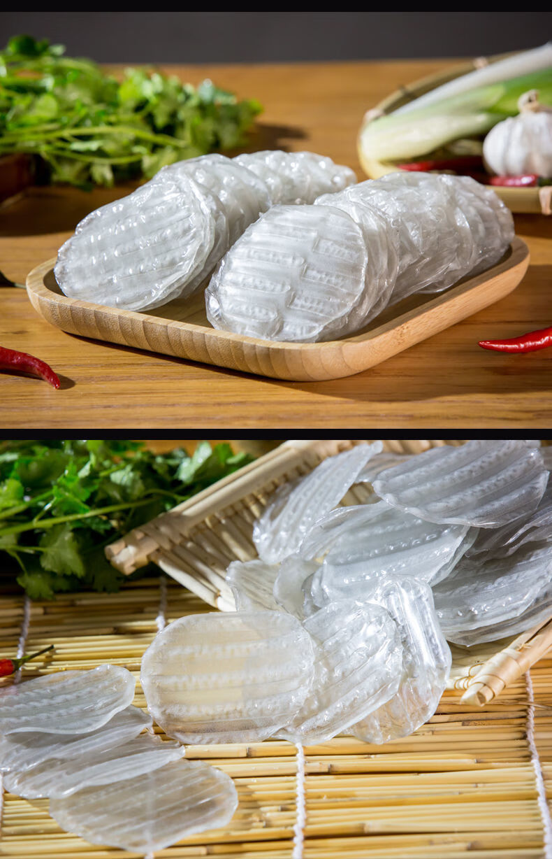 红薯小圆粉皮正宗山东特产纯手工无胶添加河南铁棍山药粉皮儿批发山药