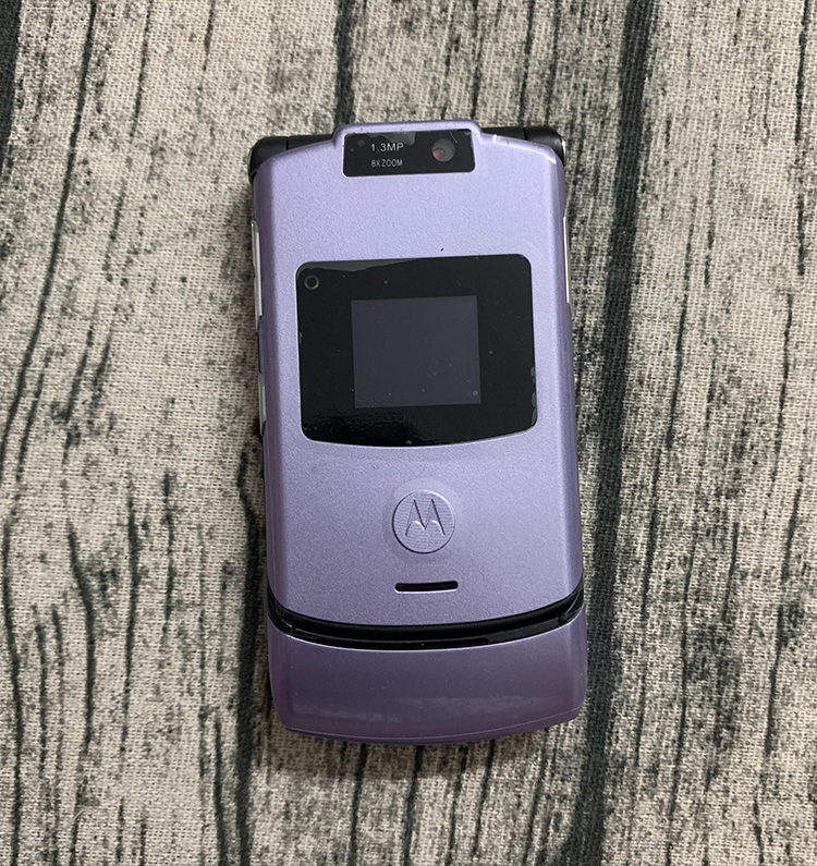 motorola/摩托罗拉 v3/v3c 经典刀锋造型翻盖按键移动电信手机 红色