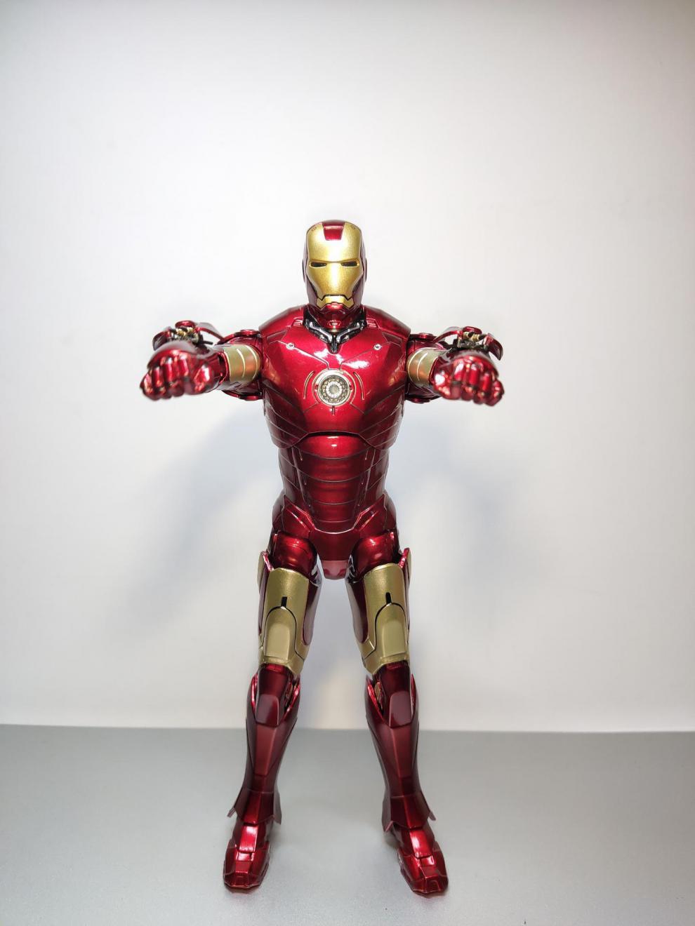 合金钢铁侠手办mk85可发光全套中动限量版mk3发光漫威mk50摆件玩具