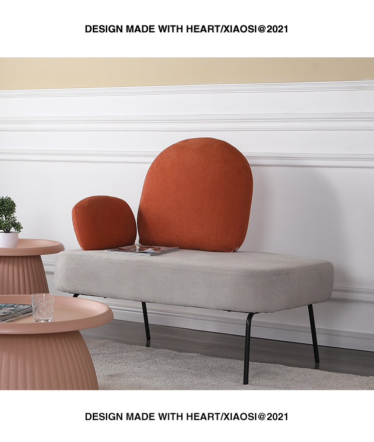 贵妃椅沙发单个美人榻实木卧室欧式躺椅北欧布艺沙发小户型公寓网红风