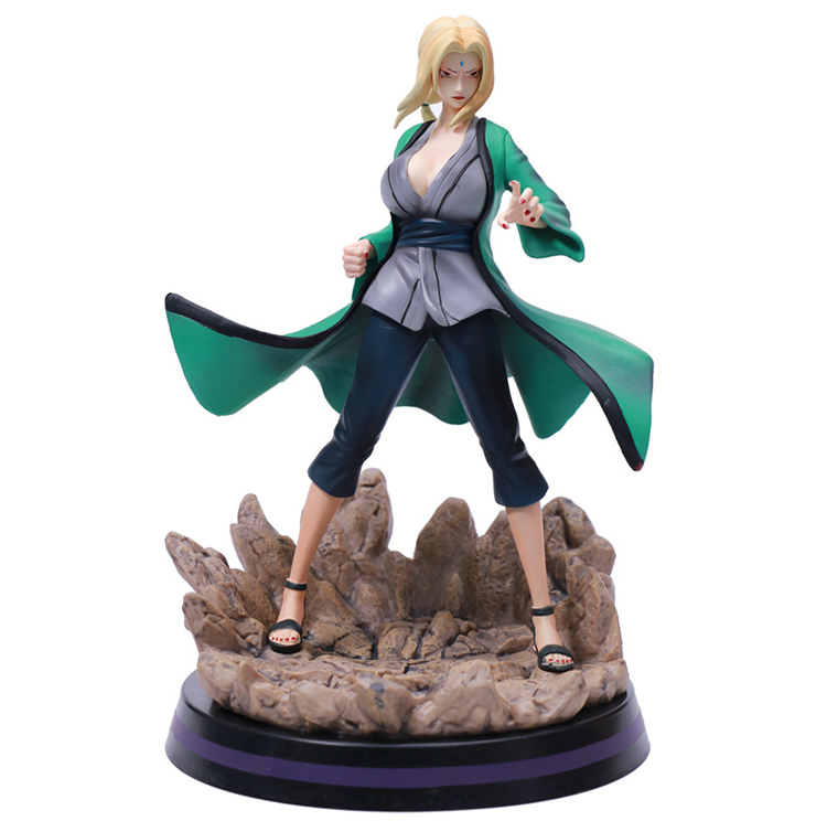 火影忍者千手纲手木叶三忍五代目坐姿饮酒收藏限量版模型摆件披风纲手