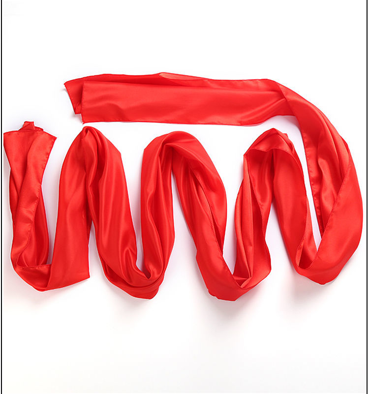 武术腰带灰色红绸缎红绸带舞蹈带棒长绸带跳舞彩带广场腰带红色绸布