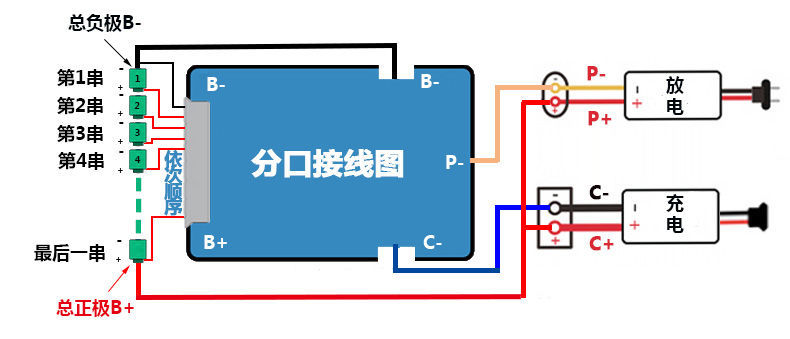 48v保护板13串接线图图片