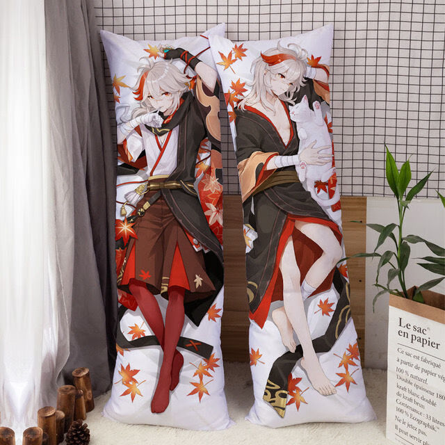 康童等身抱枕 原神枫原万叶二次元动漫周边长款等身抱枕半身可拆洗靠