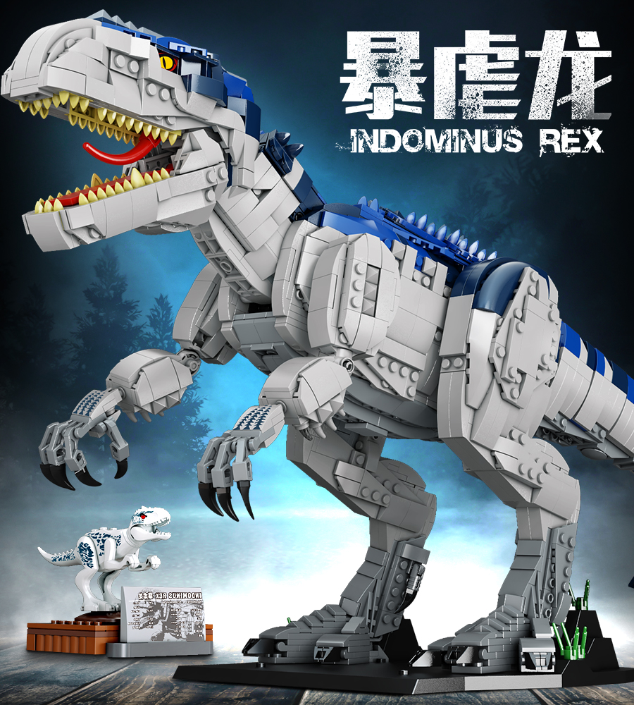乐高lego侏罗纪世界公园系列巨大型拼装积木暴龙霸王恐龙儿童玩具