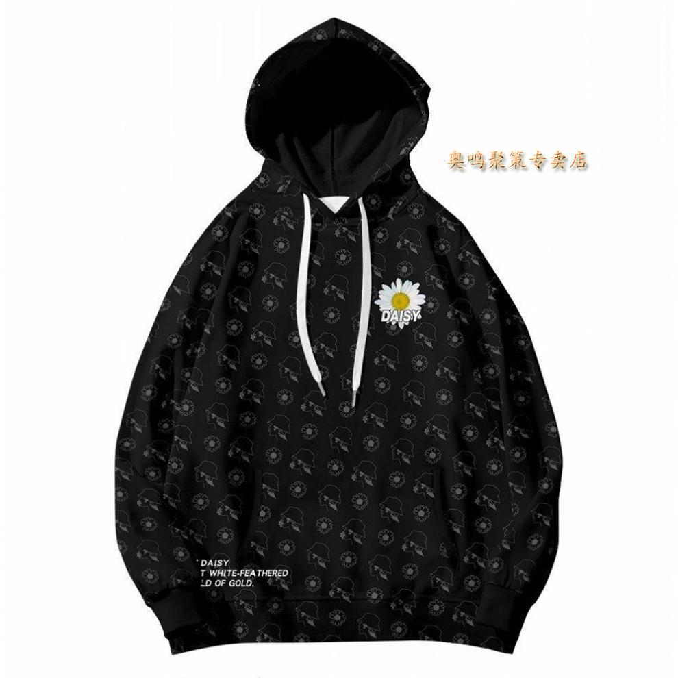 奥鸣同款特价捡漏权志龙同款小雏菊连帽卫衣男女外套闪电小雏菊gd