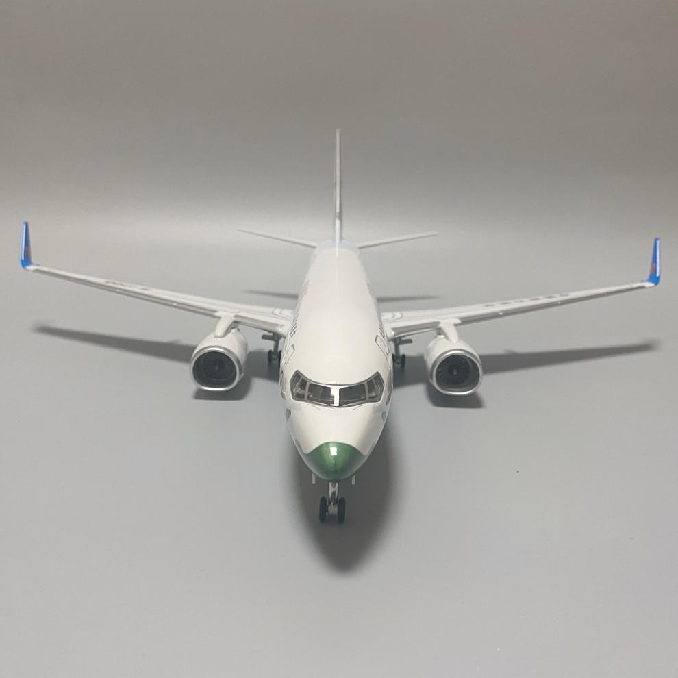 南航737珠海航展飞机模型47cm带轮子带灯纪念仿真航模成品 南航737