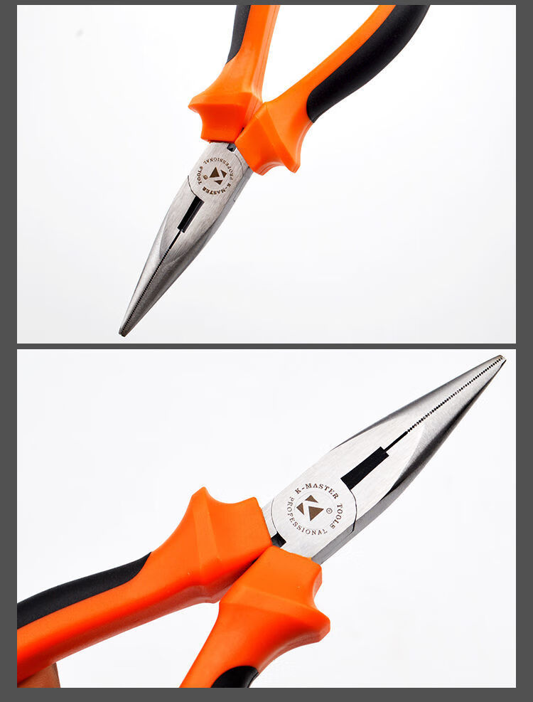 欧莱德同款凯马特尖嘴钳6寸8寸多功能尖口带弹簧尖头钳手工钳子电工