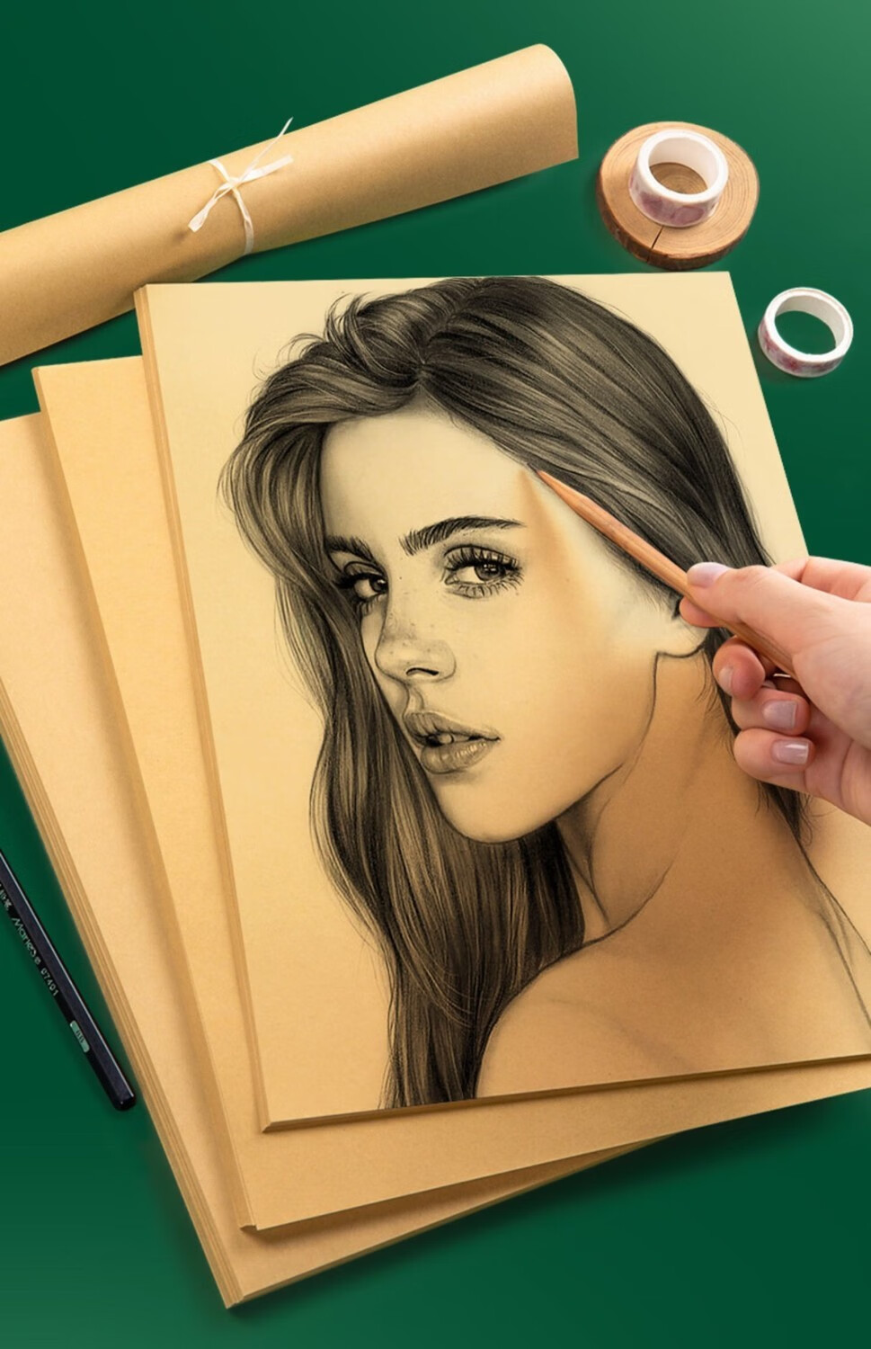 牛皮纸a3a4纸牛皮卡纸4k8k素描绘画美术打印纸凭证封面手工包装纸