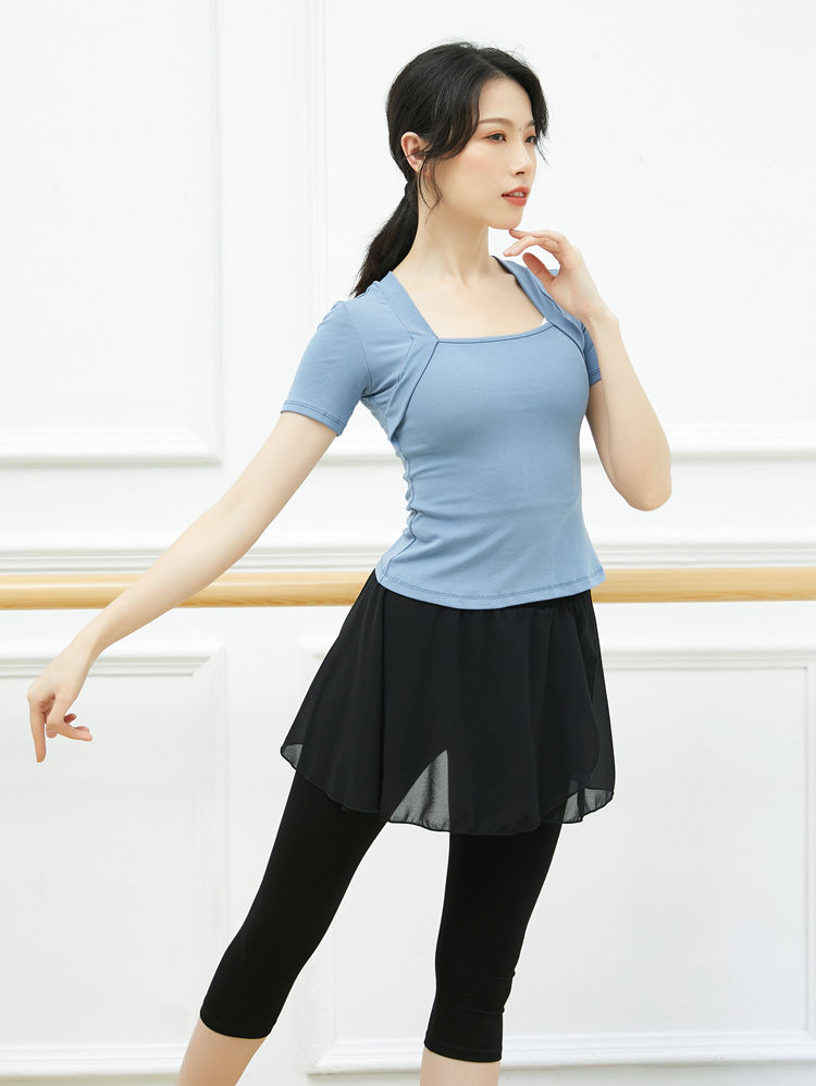 高品质芭蕾舞服舞蹈练功服女成人现代古典芭蕾舞上衣教师短袖艺考形体