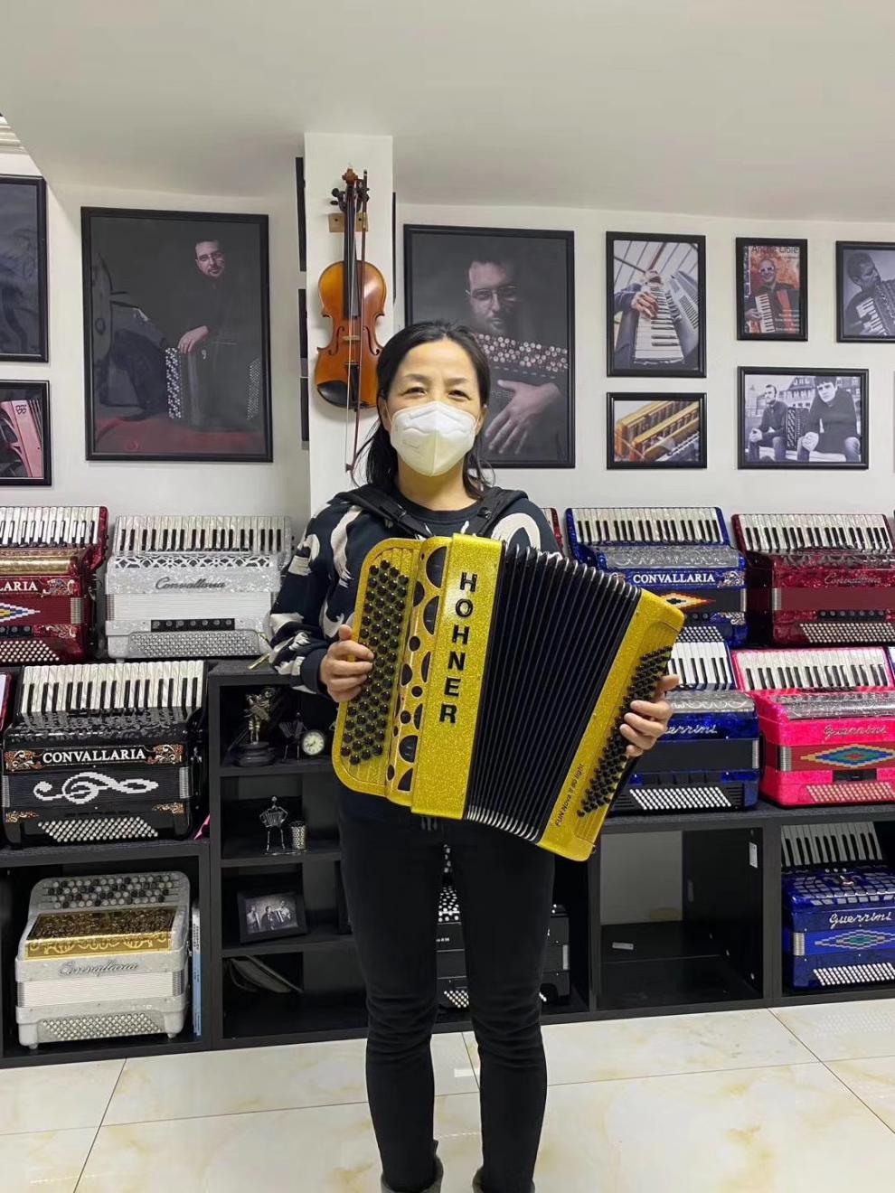 全新 手风琴 80贝斯流行巴扬手风琴演奏用琴定制款 紫色【图片 价格