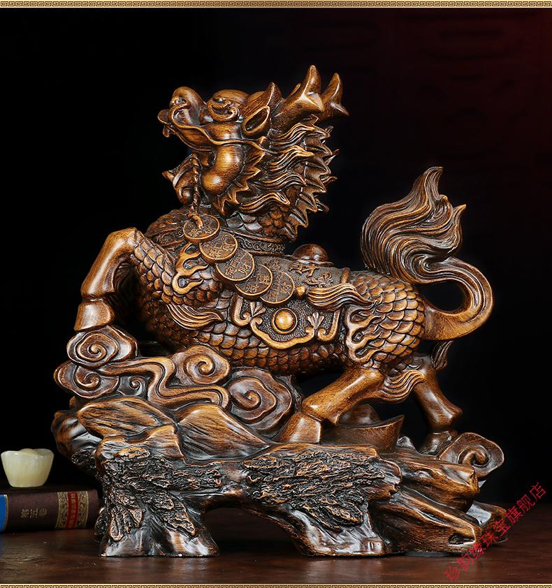 麒麟摆件一对风水宅子卧室玄关家居办公桌面摆设转运f款旺财麒麟母