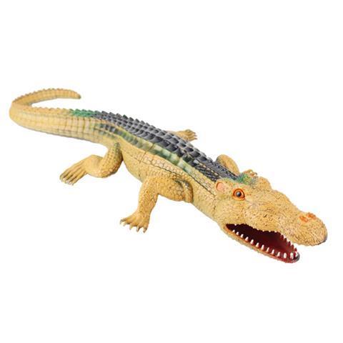 小鳄鱼宠物仿真鳄鱼玩具模型摆件超大号野生鳄鱼模型塑胶仿真动物爬行
