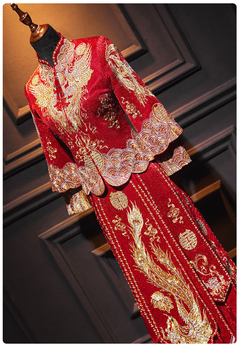 禾莱夏季轻奢婚纱礼服女宴会晚礼服女秀禾服新娘2022